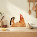 Chicken Lover Gifts Window Stickers, Cute Hens Wall Decals Peel and Stick, Funny Removable Vinyl Chicken Decoration for Farmhouse Kitchen Bedroom Door Refrigerator