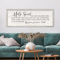 Holy Spirit You are Welcome Here Wall Decor Art 40x15 Inch Large Christian Song Bible Verse Plaque Wood Framed Sign Living Room Scripture Quote Religious For Office Wall Hanging (White)