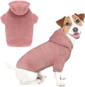 Fuzzy Dog Sweaters for Medium Dogs Dog Hoodie Sweater Clothes Warm Soft Cozy Pet Coats Hooded Sweatshirt Medium Pet Hoodie(Pink-M)