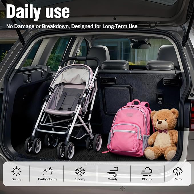Yakitoko 3D TPE Car Trunk Cargo Liner Mat for Jeep Grand Cherokee 2011-2022 Custom Fit All-Weather Waterproof Floor Protection, Heavy Duty & Odorless