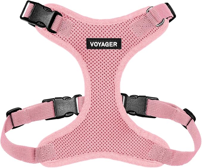 Voyager Step-in Pet Harness - All Weather Mesh, Adjustable Step in Harness for Cats and Dogs by Best Pet Supplies - Pink, XS