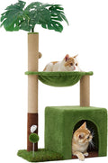 Woochpet 37" Cat Tree Tower for Indoor Cats，2-in-1 Multi-Functional Comfort with Premium Sisal Scratching Post, Cat Cando with Mouse Hole and Plush Toy Ball Large Hammock for Kitty or Small Cats