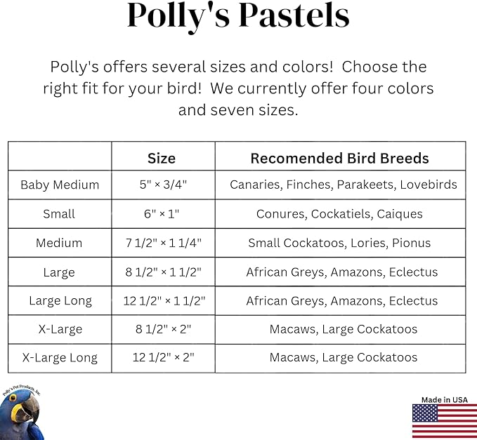 Polly's Pastels Nail Trimming & Beak Conditioning Safety Perch for Cockatiels, Cockatoos, Macaws, Parakeets, Budgies, Parrots and All Other Birds (Coral, Medium-1 1/4" Dia. x 8" Long)