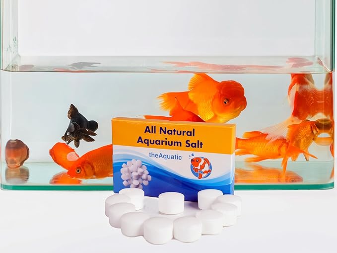 Premium Aquarium Salt, Aquarium Salt Freshwater Tablets for Aquarium Water Treatments Essential Supplies (20 Tablets)