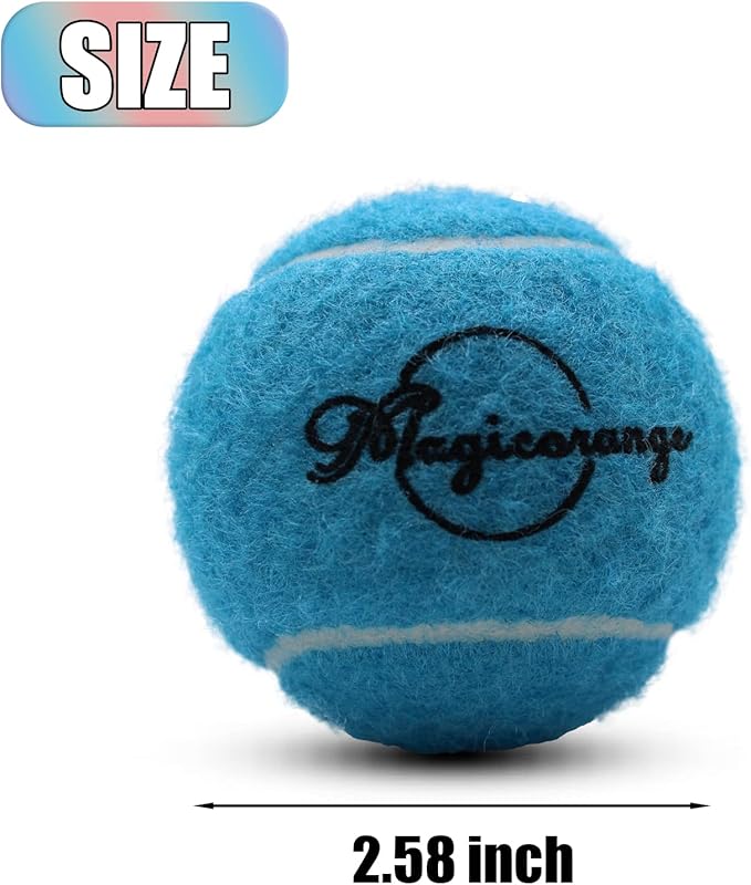 Magicorange Tennis Balls, 12 Pack Advanced Training Tennis Balls Practice Balls, Come with Mesh Bag for Easy Transport, Good for Beginner Training Ball