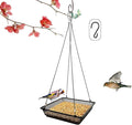 Hanging Bird Feeder Tray for Outside Wild Birds,Platform Bird Feeding Metal Mesh Seed Tray,Great Decoration for Garden Backyard