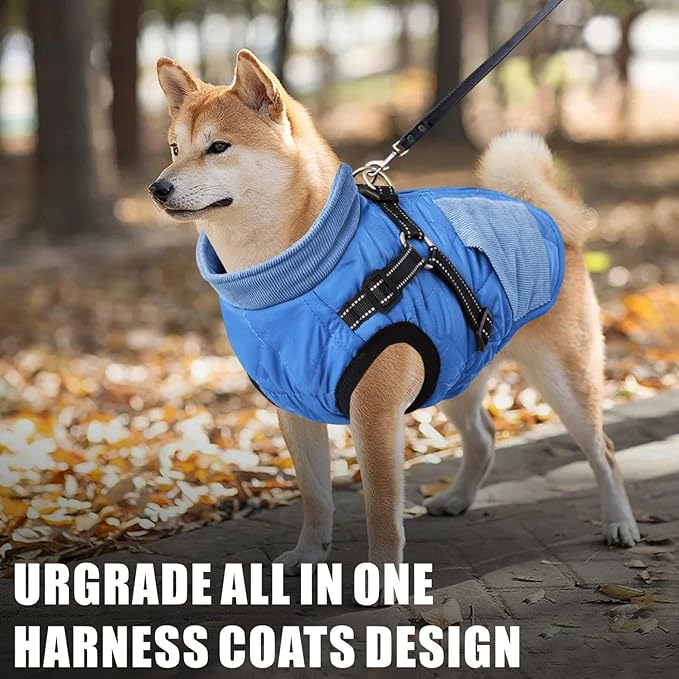 Mosucoirl Warm Dog Coats Pet Clothes, Waterproof Dogs Jacket Reflective Pet Outfits Winter Dog Cold Weather Coat Cozy Snow Jackets Vest for Small Medium Large Dogs Puppy Doggie