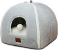 Cat Bed for Indoor Cats - Cat Cave Bed Cat House Cat Tent with Removable Washable Cushioned Pillow, Soft and Self Warming Kitten beds,Cat Beds & Furniture,for Small and Medium Pet Bed.