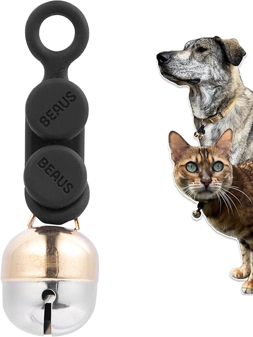 Beau's Bells V2 | Cat & Dog Collar Bells with New Quick Loop Easy Release Clip | Handmade Copper | Track Your Pet | Protect Wildlife