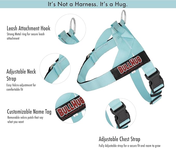 Adjustable Dog Harness– No Pull, No Choke – for English Bulldogs, French Bulldogs, Pugs & Broad-Chested Breeds – Easy, Safe Walks (Star Brights, Small)
