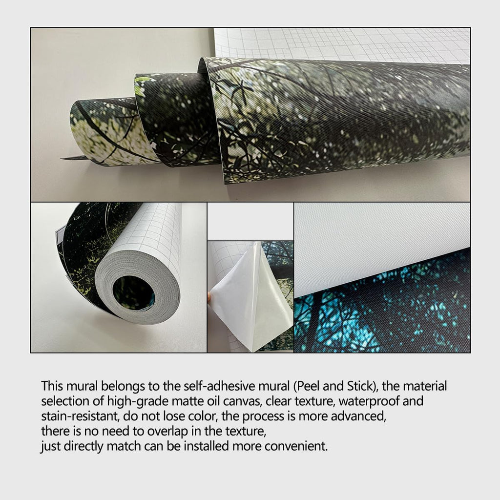 Colorful Banana Leaf Wall murals Peel and Stick Wallpaper for Bedroom Living Room - 85"x118"