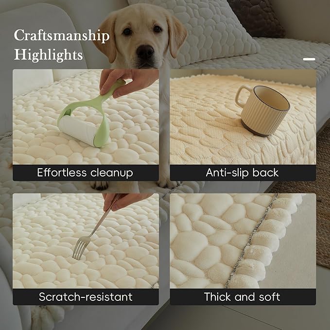 Couch Covers for 3 Cushion Couch Sofa Pet Friendly,Non-Slip Sofa Cover Washable