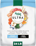 Nutro Ultra Adult Weight Management Dry Dog Food, Chicken, Lamb and Salmon Protein Trio, 24 lb Bag