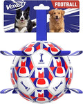 Interactive Dog Ball Toys, 2026 Dog Soccer Ball with Thicken Straps for Small Medium Breeds Tug of War, Small Herding Balls with Pump for Puppy Dogs Outdoor Play Training (Blue, 6 Inch)