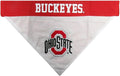 Pets First Collegiate Pet Accessories, Reversible Bandana, Ohio State Buckeyes, Small/Medium,Red/White