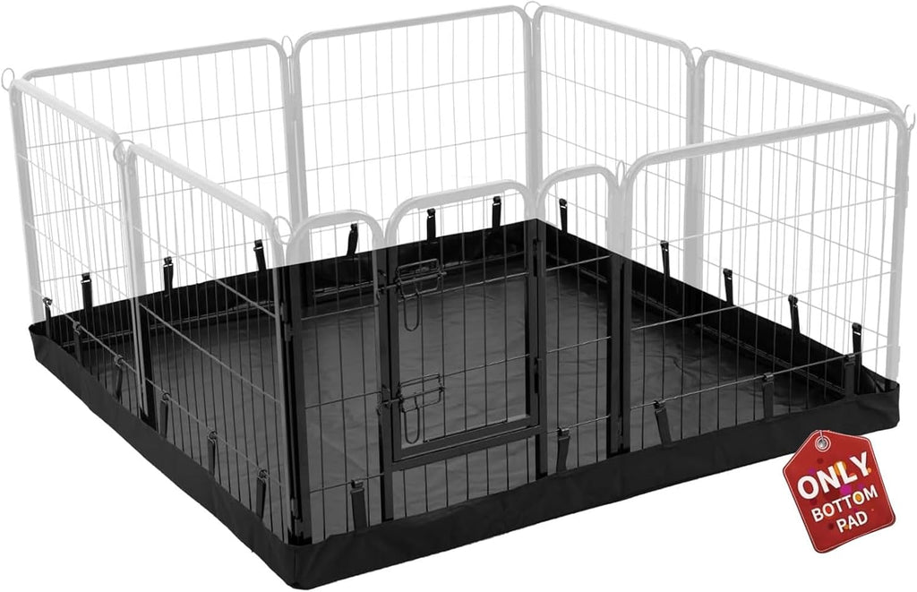 PJYuCien Rectangle Dog Playpen Bottom Pad - Fits 8 Panels 24" Width Metal Dog Pen -48"x48" Size 600D Oxford Cloth Waterproof Playpen Bottom Pad (Note:No Playpen)