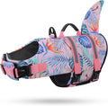 Shark Dog Life Vest for Swimming, Pet Life Vests for Boating, High Buoyant DogLife Jacket, Ripstop High Flotation Swimsui for Small, Medium, Large Dogs (HawaiiPink,XS)