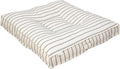 Harry Barker Striped Pillow Dog Bed, Luxury Washable Pet Bed with Recycled Fill, Soft Square Cushion Bed for Medium Dogs & Cats, Cream & Black