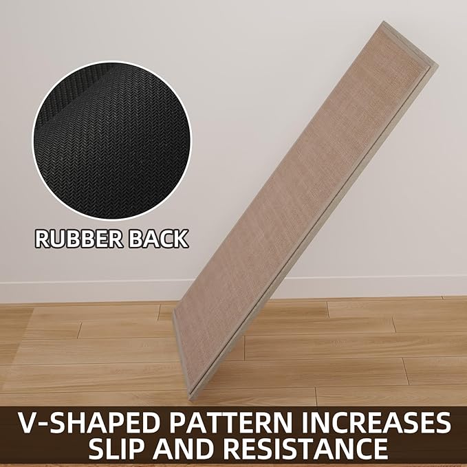 Kitchen Mat Set of 2 PCS, Cushioned Non Slip Rugs for Kitchen Floor, Absorbent Runner Comfort Standing Mats Washable for Kitchen, Office, Home (Camel, 17.3"x47"+17.3"x71")