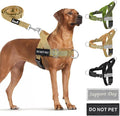 SlowTon No Pull Dog Harness with Front Clip - Heavy Duty, Soft Padded | Neck & Chest Adjustable, Tactical Pet Vest and Leash Set for Large Medium Sized Dogs, for Easy Walk & Training, Tan M