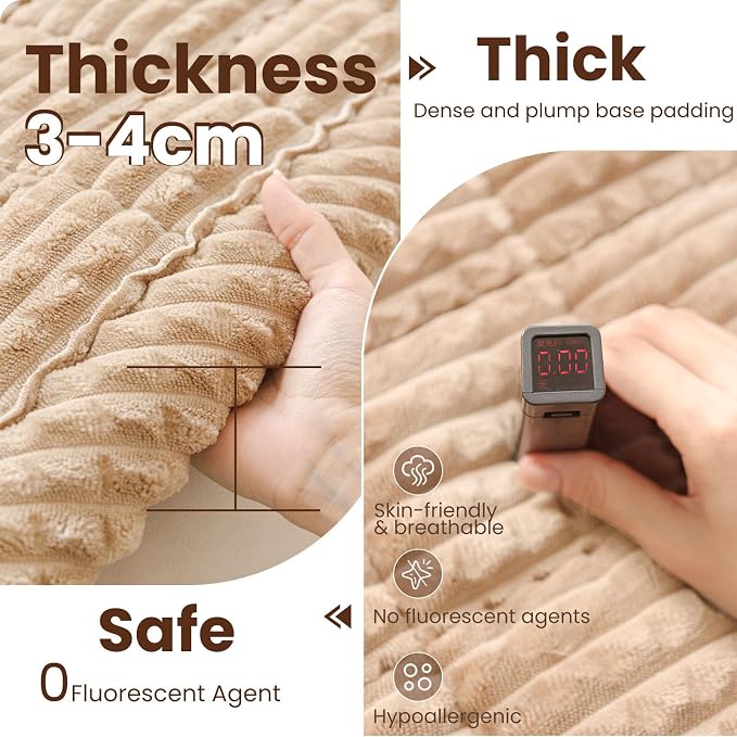 Couch Cover for Dogs Washable, Non Slip Couch Covers for Sofa Pet Friendly, Couch Cushion Covers for Dog, Thick, Soft for Sofa Protector (Camel, 27.6" x 47.2"/70 x 120cm)