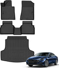 Auxko All Weather Floor Mats Cargo Mat Fit for Kia K5 FWD 2021-2026 & Hyundai Sonata (Only FWD & Including Hybrid) 2020-2026 TPE Liners Accessories Guard Odorless Anti-Slip All Season Black