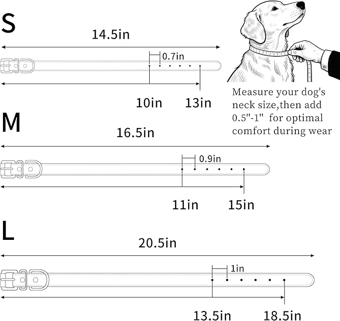 Brown Soft Leather Dog Collar for Small,Medium, Large Dog, Comfortable and Adjustable (Wide: 0.55'' for Dog's Neck: 9''~12'', Brown, S)