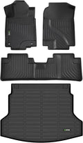 HAFIDI® All Weather Car Floor Liners & Cargo Mat for 2012-2016 Honda CRV Floor Mats (Not fit EX-L & CRV Touring & with Subwoofer) Custom Fit Full Set Accessories - Black