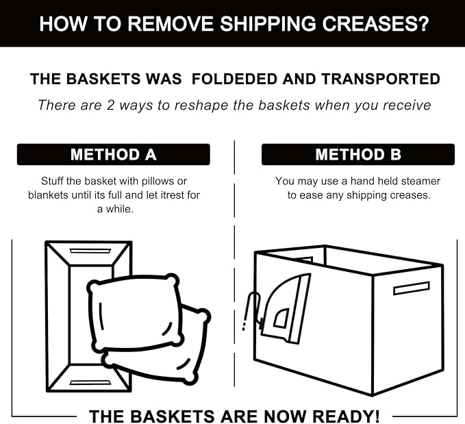 OIAHOMY 75L Large Blanket Basket, Storage Baskets with Handle, Rectangle Woven Cotton Rope Basket, Toy Organizer Bins, 22" x 17"x 12" in,Charcoal Black