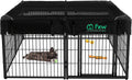 FXW Homeplus Unleashed Indoor Dog Playpen - Stress-Free and Safe Play, Heavy Duty 24 Inch 8 Wire Panels with Playpen Cover for Puppy and Small Dogs, Black│Patented