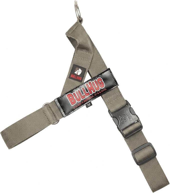 Adjustable Dog Harness– No Pull, No Choke – for English Bulldogs, French Bulldogs, Pugs & Broad-Chested Breeds – Easy, Safe Walks (Taupe, Small)