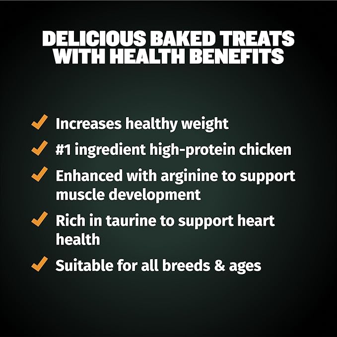 Bully Max Premium High Protein Dog Treats for Puppy & Adult Dogs - Training Dog Food Treats with 40% Protein, Real Meat, Veggies & BCAAs for Small, Medium & Large Breeds - Chicken Flavor (2 Pack)