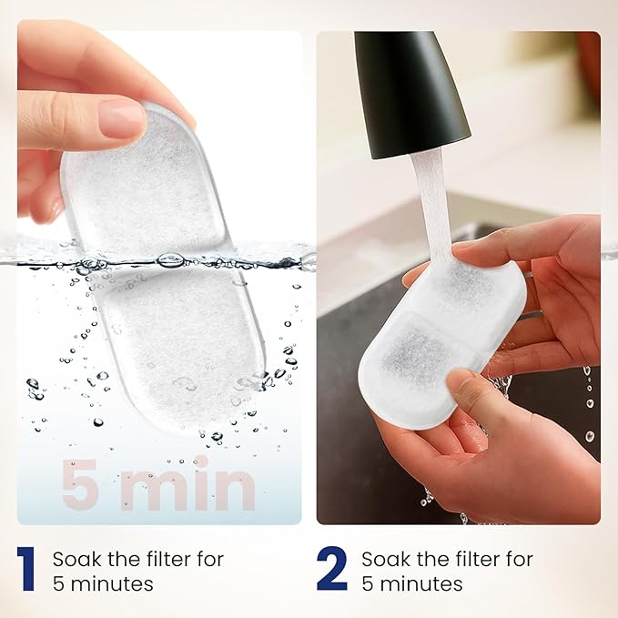 Cat Water Fountain Filter Replacement,36 Pcs(12 Carbon+ 12 Sponge+ 12 Cotton) for Pets Automatic Water Dispenser for Dogs, Compatible with 2.2L/3L/3.2L/3.5L/12L Stainless Steel Cat Fountains