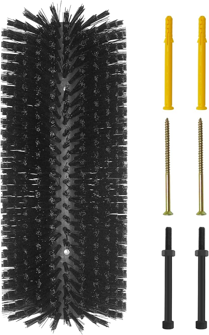 Livestock Scratching Brush Goat Scratcher Tool Full Massage Grooming Brushes with 4 Screws for Cow,Cattle,Cow,Sheep, Horses,Pigs
