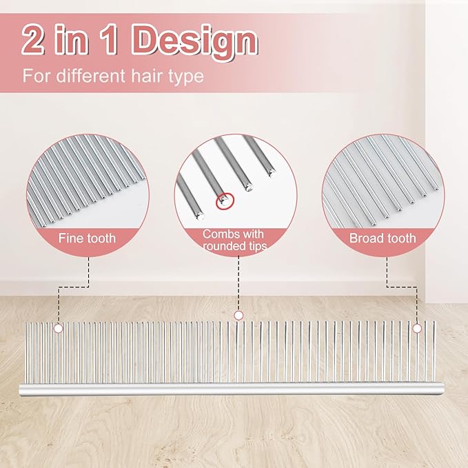 Slicker Brush for Dogs, Doodle & Poodle Brush for Long Haired Dog, Dog Slicker Brushes for Grooming (Large Curved)