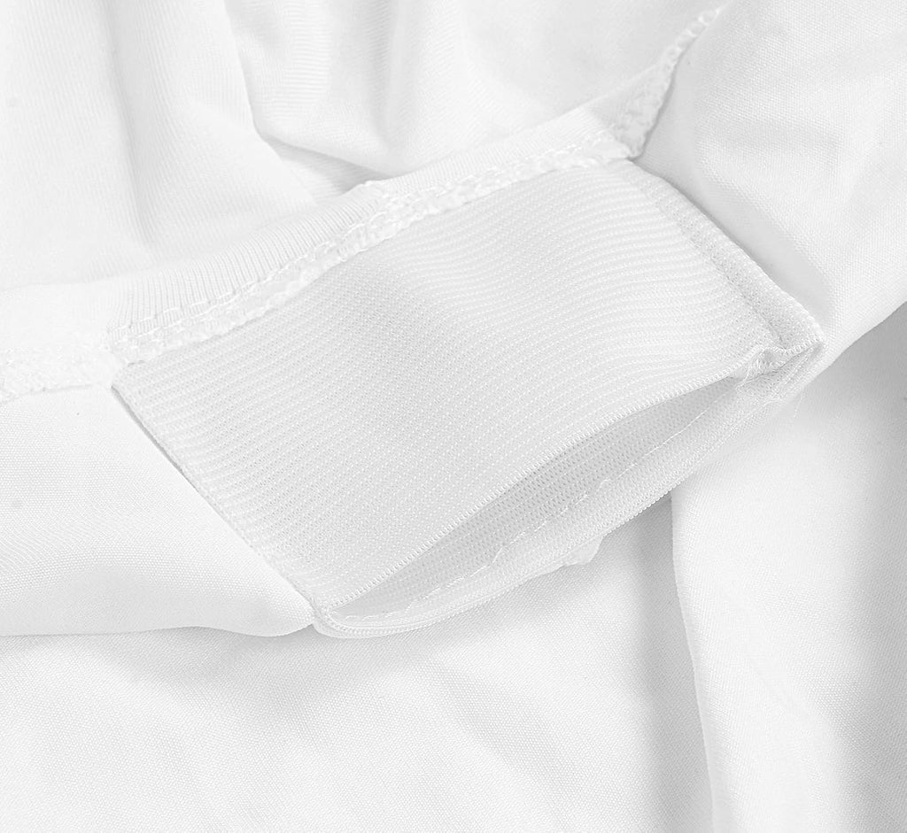 Utopia Kitchen 4FT Spandex Tablecloth [1 Pack, White] 200 GSM Stretch, Fitted, Washable and Wrinkle Resistant Table Cloth Rectangle Cover for Trade Shows, Wedding, Parties [48Lx30Wx30H Inch]