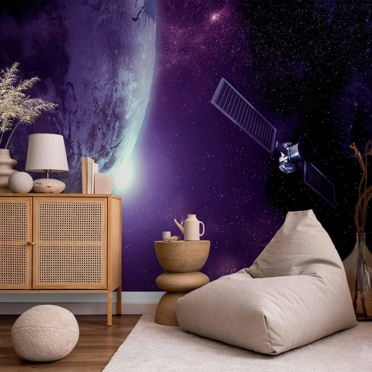 artgeist Wall Mural Cosmos Galaxy 135x101 in - Peel and Stick Self-Adhesive Wallpaper Removable Large Sticker Foil Wall Decor Print Picture Image Design n-B-0007-a-d