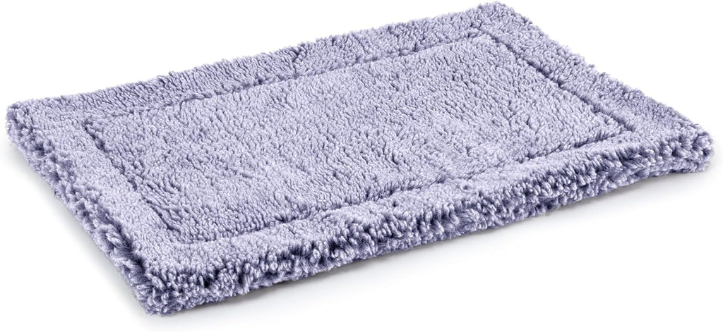 Stoutwool Indestructible Dog Bed - Fluffy Chew Proof Dog Crate Pad - Tough Kennel Pad for Aggressive Chewers - Washable, Ideal for Jumbo Breeds & Fits 54-Inch Crate - 53"x35", Jacaranda