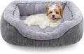 Small Dog Bed for Small Dogs, Cat Beds for Indoor Cats Washable, Orthopedic Dog Bed, Warming Soft Calming Sleeping Puppy Bed Durable Pet Bed with Anti-Slip Bottom S(20"x19"x6")