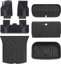3W Star Trails Carpets for Tesla Model Y Juniper 2025 2026 Metal Pedal Floor Mats & Cargo Liner Backrest Mats Full Set Double Layer TPE All Weather Custom Fit Model Y Accessories Premium/Performance