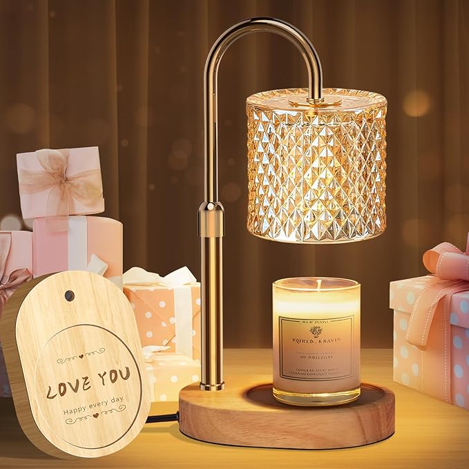 Candle Warmer Lamp with Timer & Dimmable – Elegant Wax Melter for Jar Candles, Auto-Off 2H/4H/8H Housewarming & Birthday Gift for Women/Mom, Home Decor Essentials