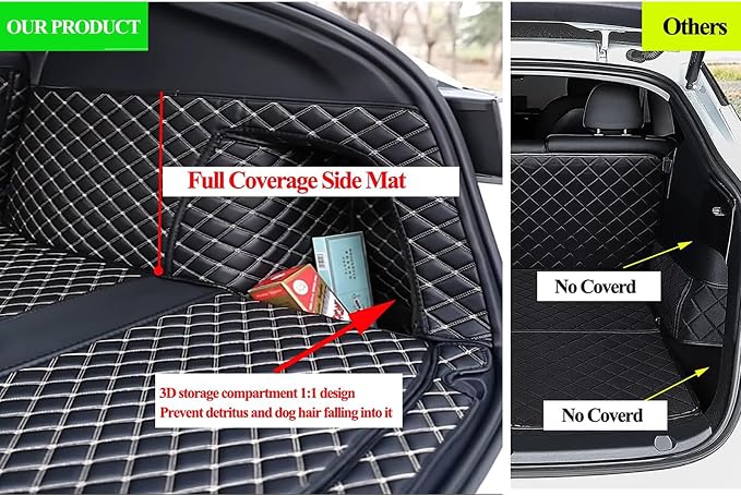 Cargo Mats Rear Trunk Liner Custom Fit Compatible with Cars Heavy Duty Cargo Liners Compatible with 98% Car Models(1 Piece) Mats - CEE