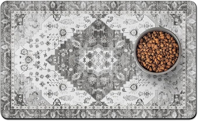 Pet Food Mats for Floor, Absorbent Dog Mat for Food and Water Dispenser Mat, Dog Food Mat Quick Dry Cat Food Mat Pet Supplies