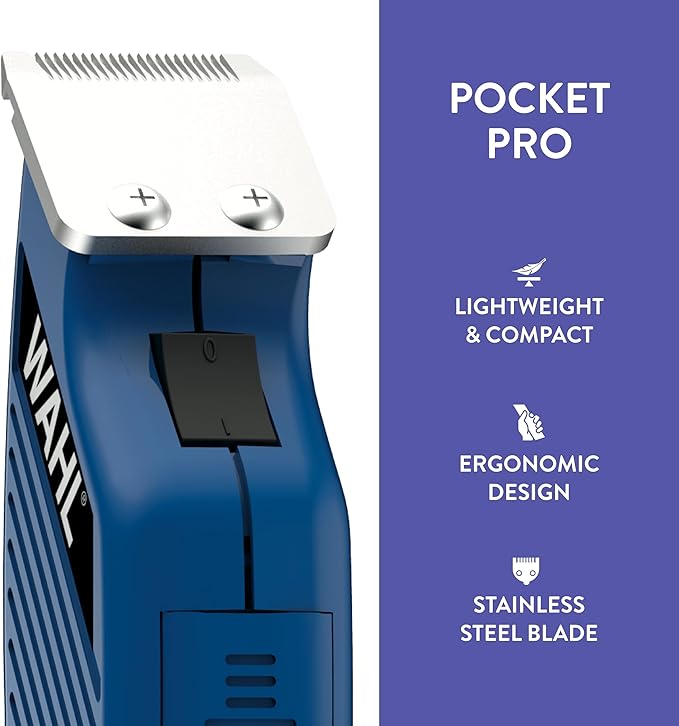 Wahl Professional Animal Pocket Pro Equine Compact Horse Trimmer and Grooming Kit - Blue