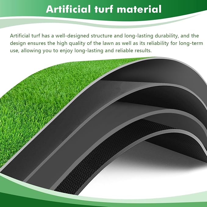118.1 x 39.4 Inch (Pack of 1) Dog Grass Pad, Extra Large Artificial Grass Turf Mat, Fake Grass for Large Dog Potty Training Indoor Outdoor Balcony Patio Lawn Decoration