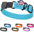 Dogline Biothane Waterproof Dog Collar with Herm Sprenger Stainless Steel Quick Release Buckle – Heavy Duty Tactical Durable Collar for Dogs – Comfortable and Safe Pet Collar, W 1" L 15-25" Sky Blue