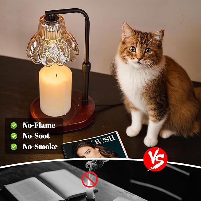 Candle Warmer Lamp with Timer and Dimmer-Candle Warming Lamp for House Warming Gifts,Brithday Gifts for Women Mom,Adjustable Height for Wax Warmer Lamp,Home Decor
