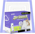 ZOMISIA 3D-Barrier Puppy Pee Pads for Dogs, 12 Cups Absorb & Rise Puffy Gel-Wall Leak-Proof, 26"x30" 50 Counts + 8 Pet Urine Test Strips, Super Absorbent Disposable Potty Training Pads