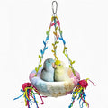 Bird Nest for Cage Bird Breeding Bed Cockatiel Snuggle Nest Parakeet Swing Bed Bird Hanging Hammock Parrot Sleeping Hut for Conure, Budgie, Lovebird, Finch, Small Pets-Pink, Large Size