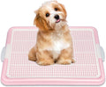 Dog Pee Pad Holder Tray, Puppy Potty Training, 22.5"x16.5", PP Plastic, Snap Lock, 4 Colors (Pink)